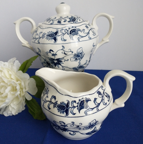 Vtg Double Phoenix Sugar Bowl & Creamer - Picture 4 of 8